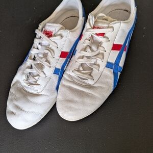 Onitsuka Tiger by Asics White and Blue Sneakers